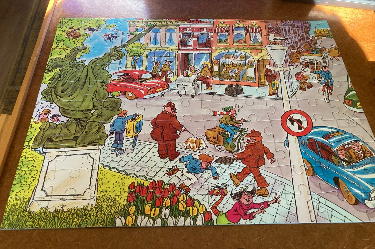 Vintage ‘De Schone Stad Puzzel, Roteb,100 stukjes, Ophalen of Verzenden, Meer dan 50 stukjes, Gebruikt, 6 jaar of ouder