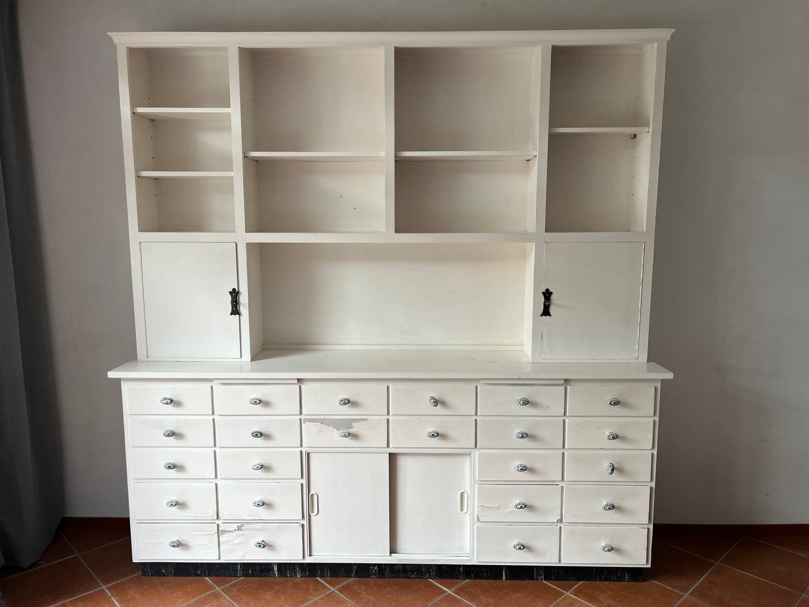 Buffetkast apothekerskast vintage, Ophalen, Gebruikt, 25 tot 50 cm, 200 cm of meer