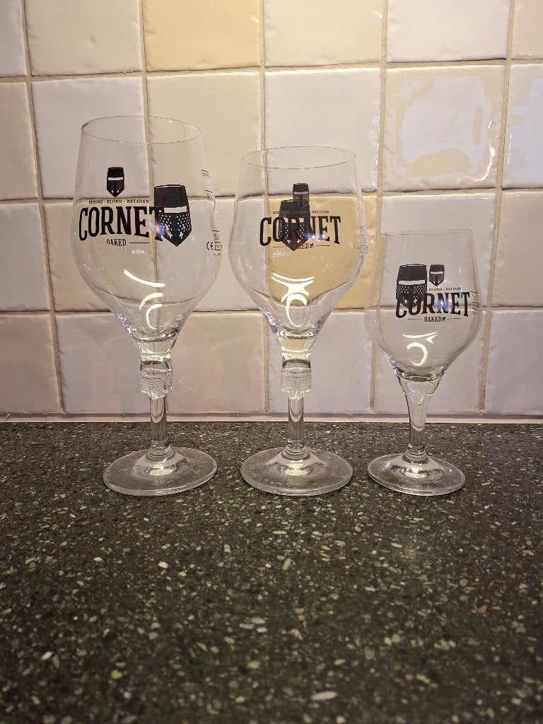 Cornet Oaked bierglazen, Verzamelen, Ophalen of Verzenden, Zo goed als nieuw, Bierglas