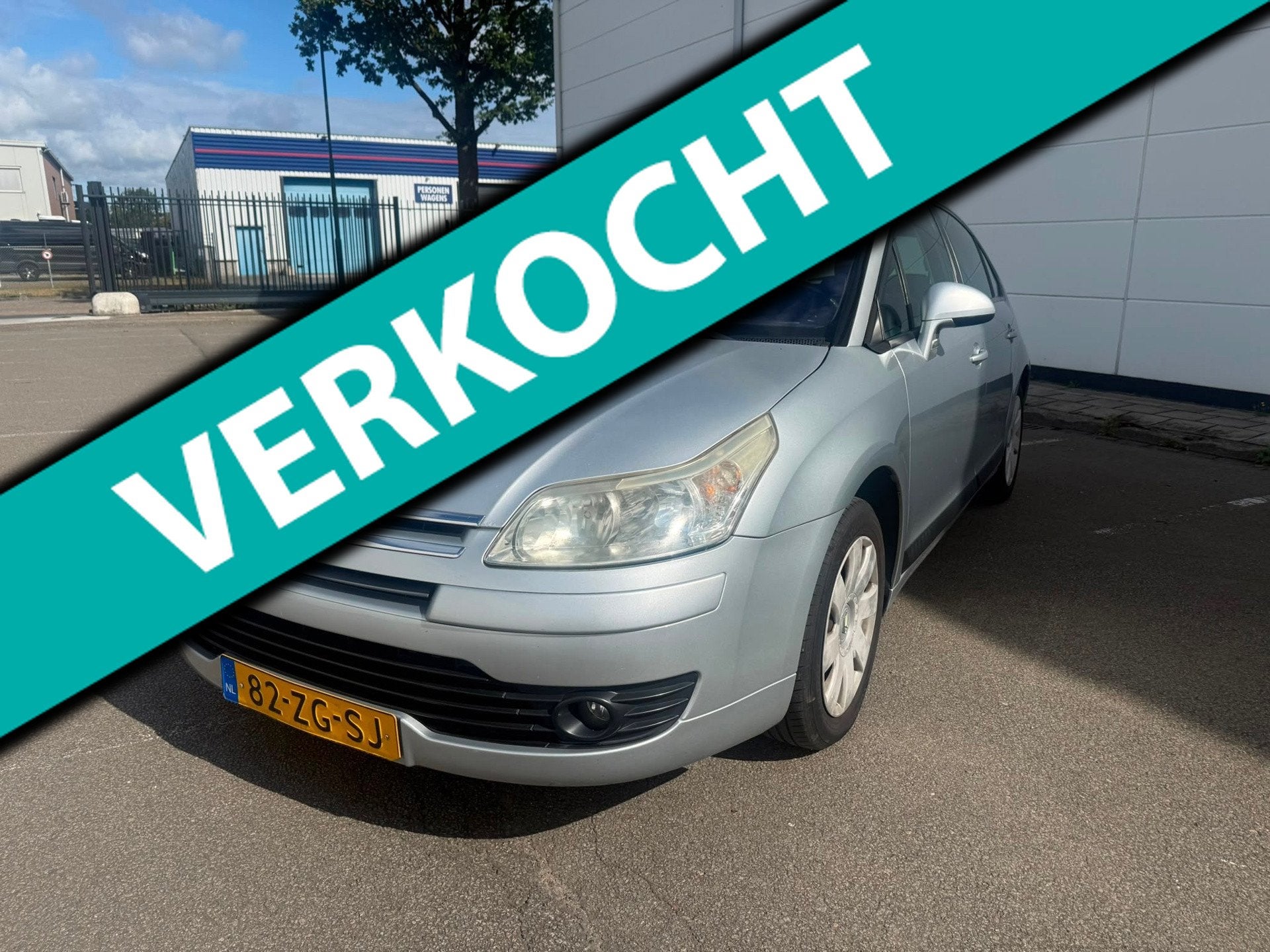 Citroen C4 1.6-16V Ligne Ambiance Benzine/Lpg Airco Trekhaak, Auto's, Citroën, Voorwielaandrijving, Stof, Gebruikt, Zwart