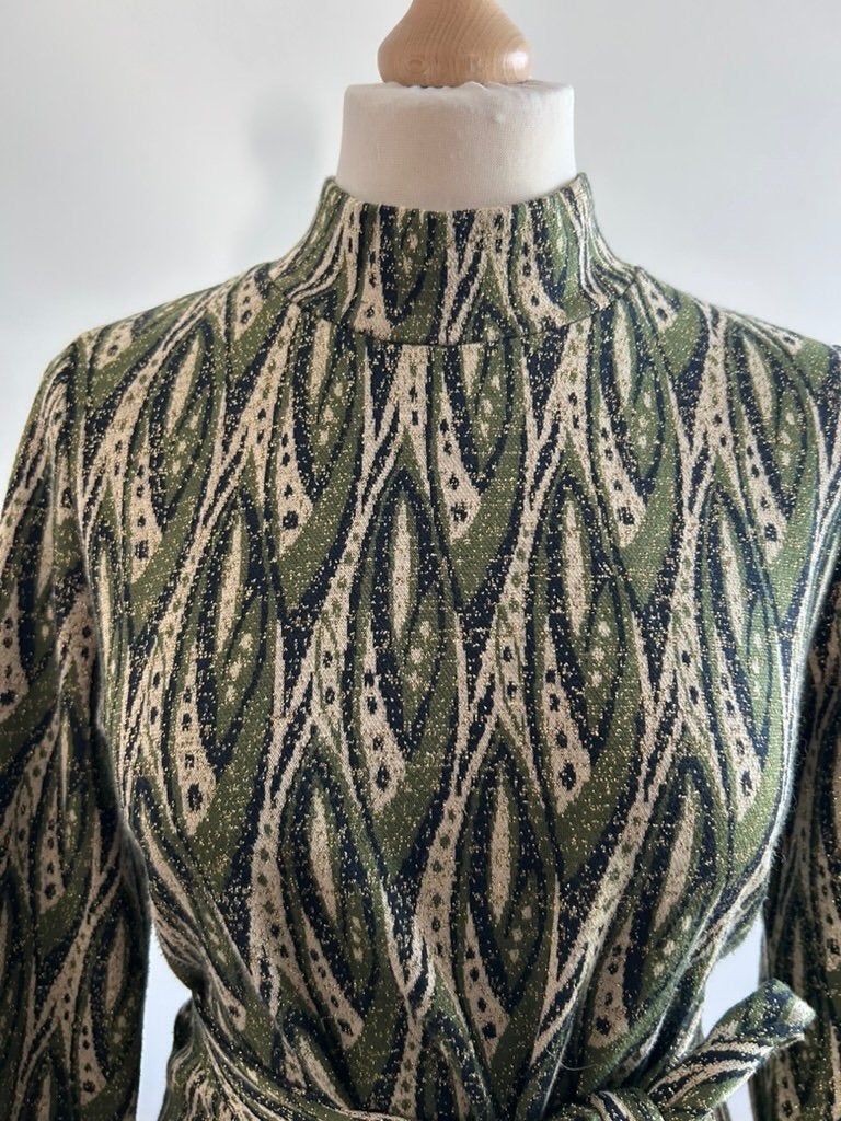 King Louie maat L Groene glitter tunic top 3231, Maat 42/44 (L), Ophalen of Verzenden, Zo goed als nieuw, King Louie