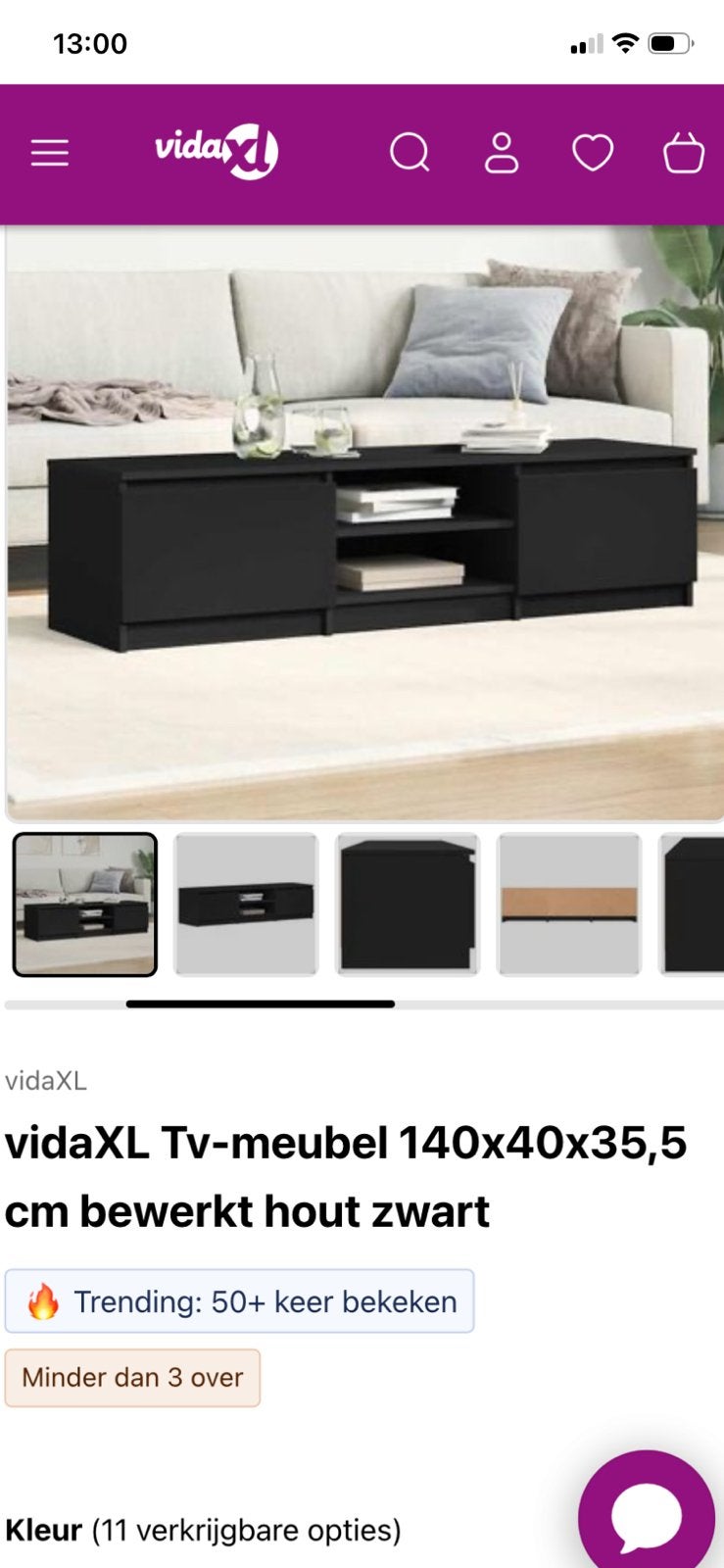Mooie tv meubel nieuw in doos Vida XL, Audio, Tv en Foto, Televisies, Ophalen, Nieuw