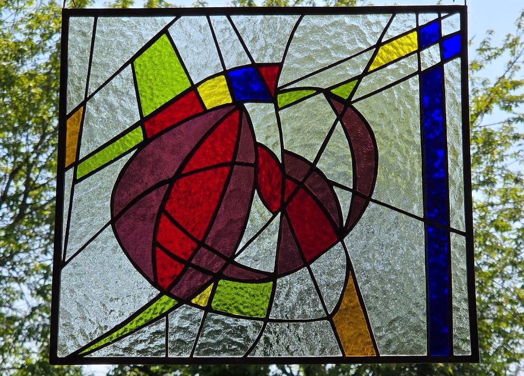 glas in lood raam, Doe-het-zelf en Verbouw, Gevelraam of Ruit, Minder dan 80 cm, Nieuw, Ophalen of Verzenden