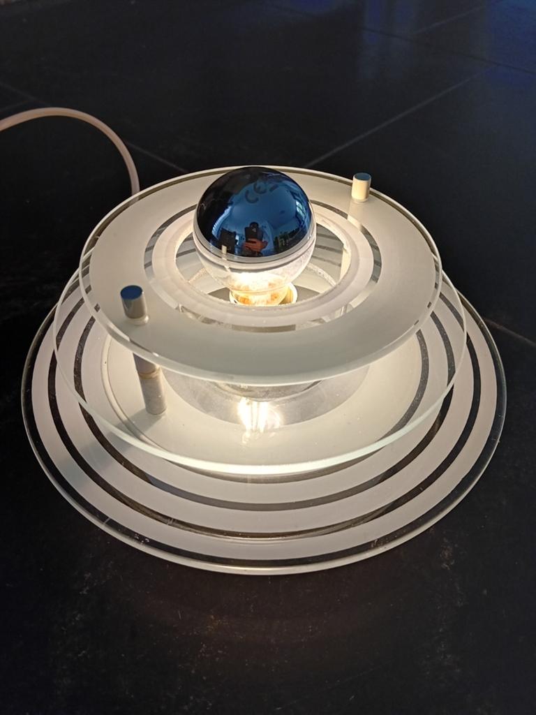 Vintage Space Age wandlamp, Ophalen of Verzenden, Gebruikt, Glas, Vintage, Space Age, Retro