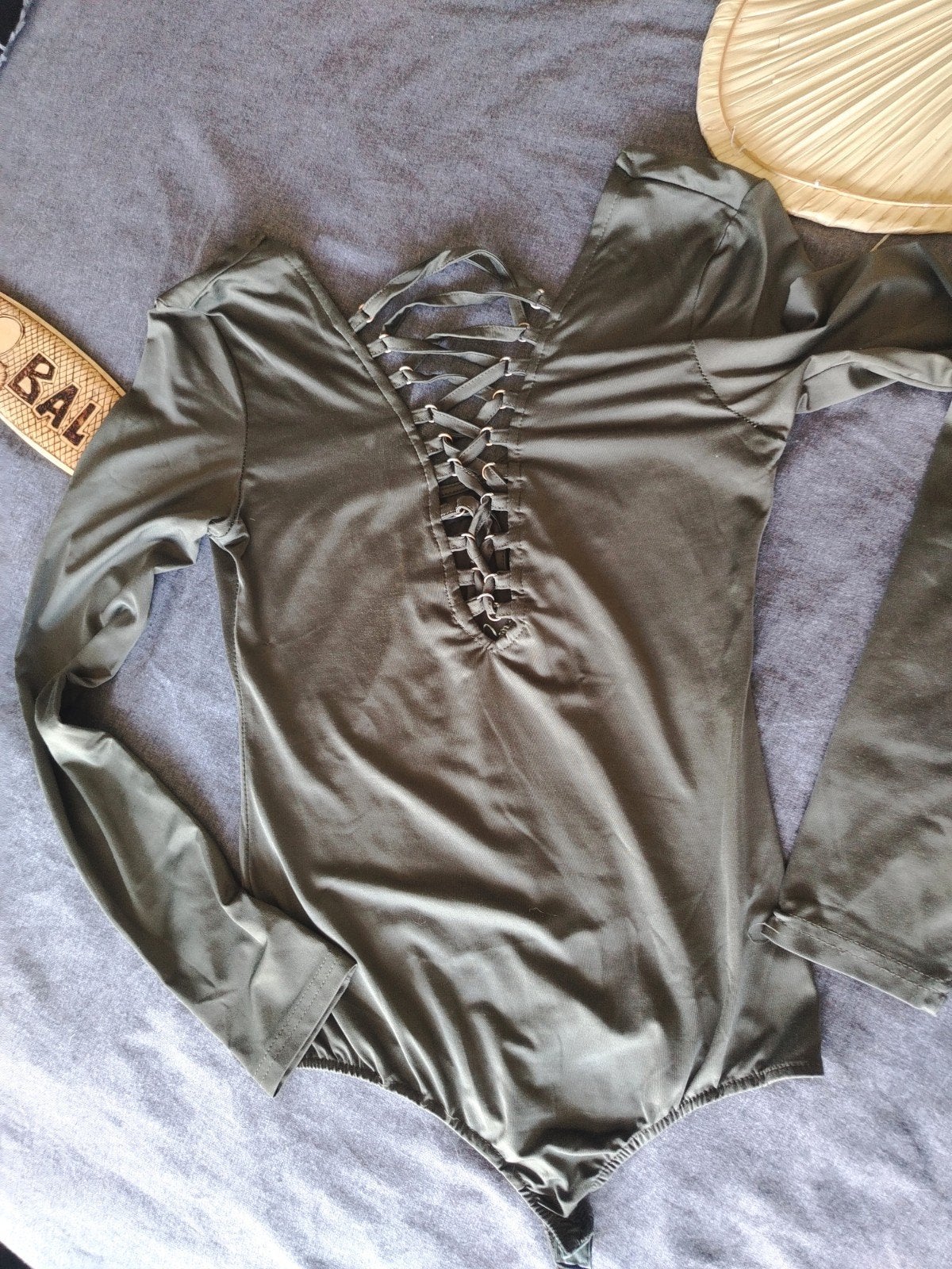 Bisou's Project Bodysuit met veterdetail - Maat S/M, Ophalen of Verzenden, Zo goed als nieuw, Lange mouw, Maat 36 (S)