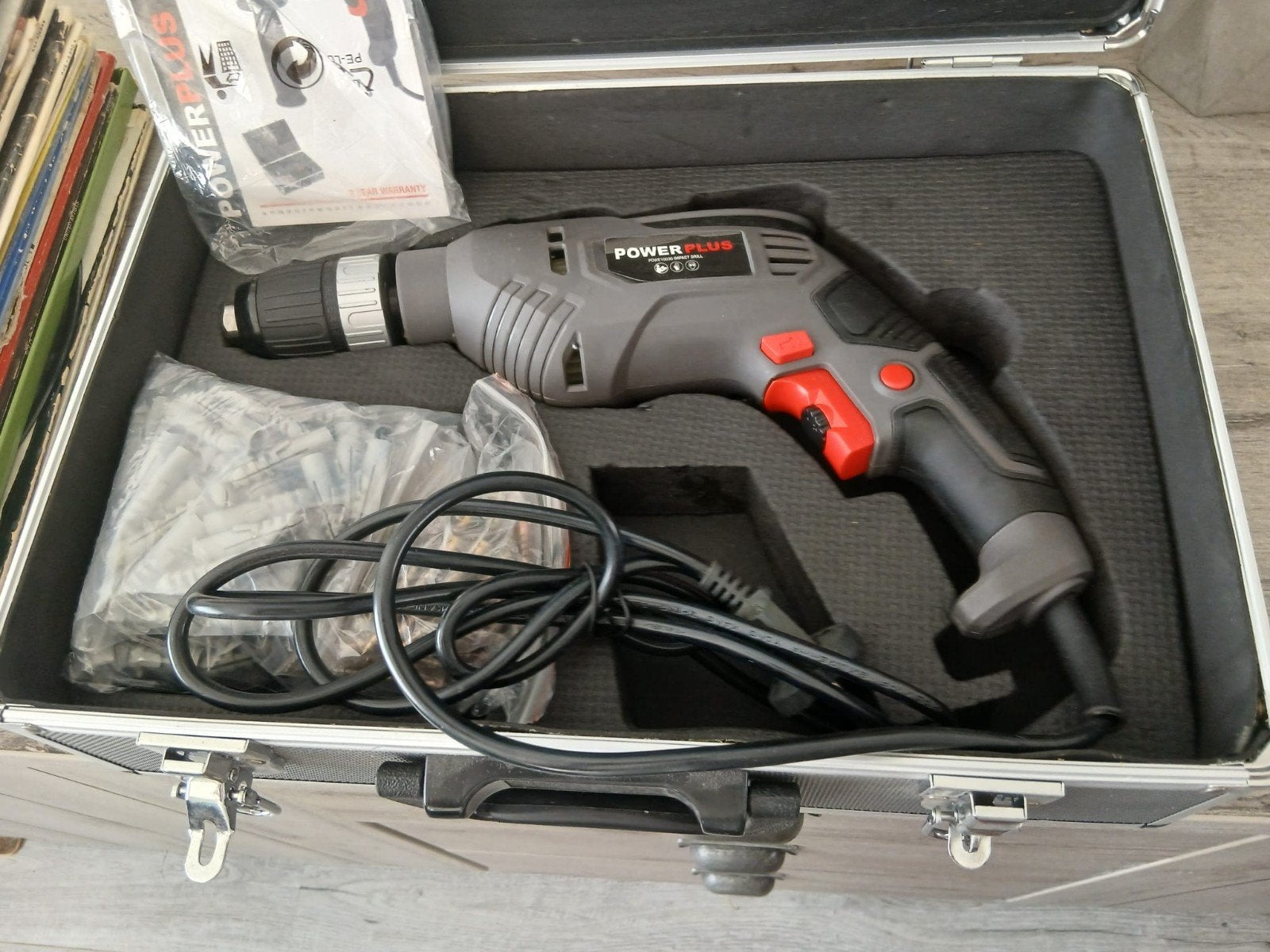 Power Plus Boormachine *nieuw*  in koffer met accessoires, Boormachine, Variabele snelheid, Nieuw, Ophalen of Verzenden