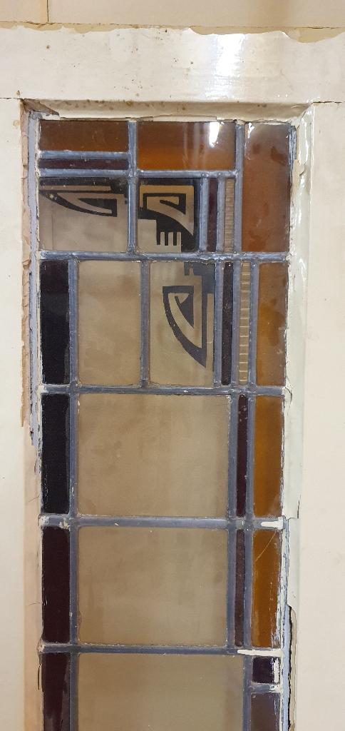 Glas in lood bovenramen, Ophalen, Gevelraam of Ruit, Gebruikt, Minder dan 80 cm