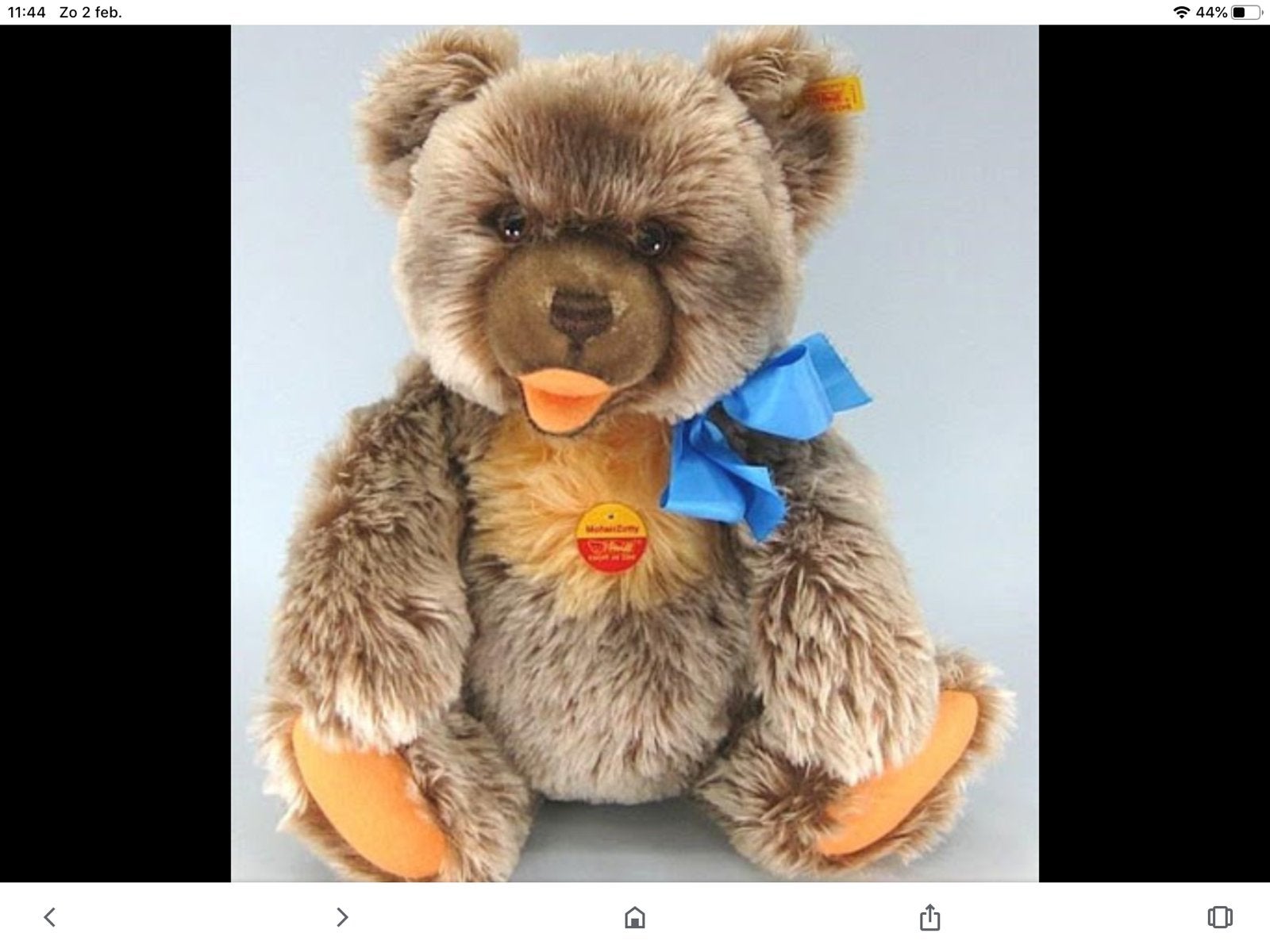 Steiff beer zotti, Ophalen of Verzenden, Zo goed als nieuw, Stoffen beer, Steiff