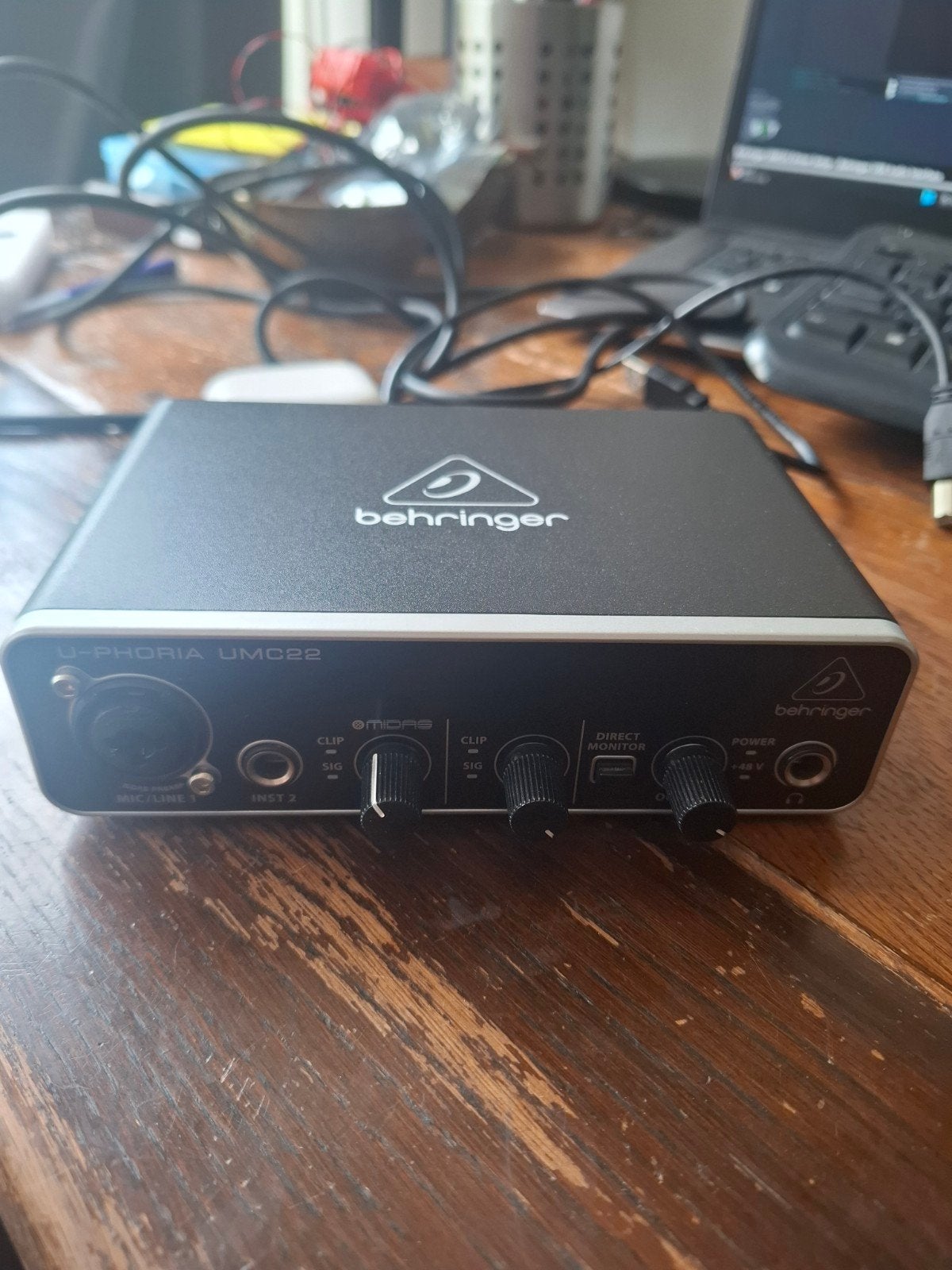 Behringer U-Phoria UMC22 Audio Interface, Ophalen of Verzenden, Zo goed als nieuw, Minder dan 5 kanalen, Microfooningang