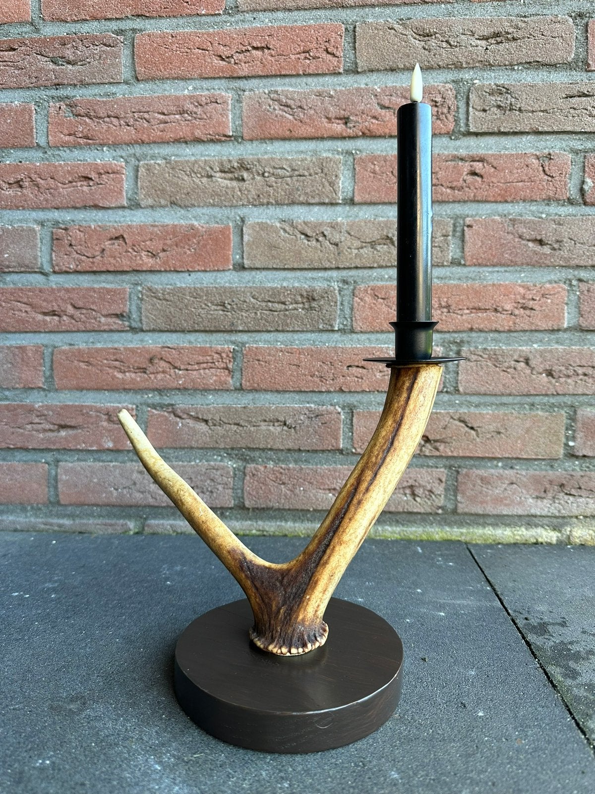 Geweikandelaar.gewei.edelhert.damhert.geweien.waxinelichtjes, Ophalen of Verzenden, Nieuw, Overige materialen, Minder dan 25 cm