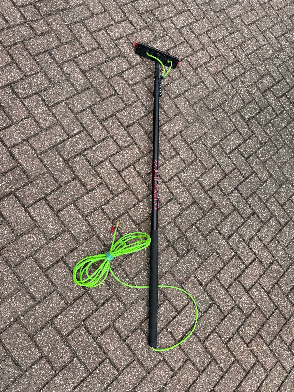 Telescoopsteel aluminium set 5,4m met borstels en cleaners, Ophalen, Raamwisser of Trekker