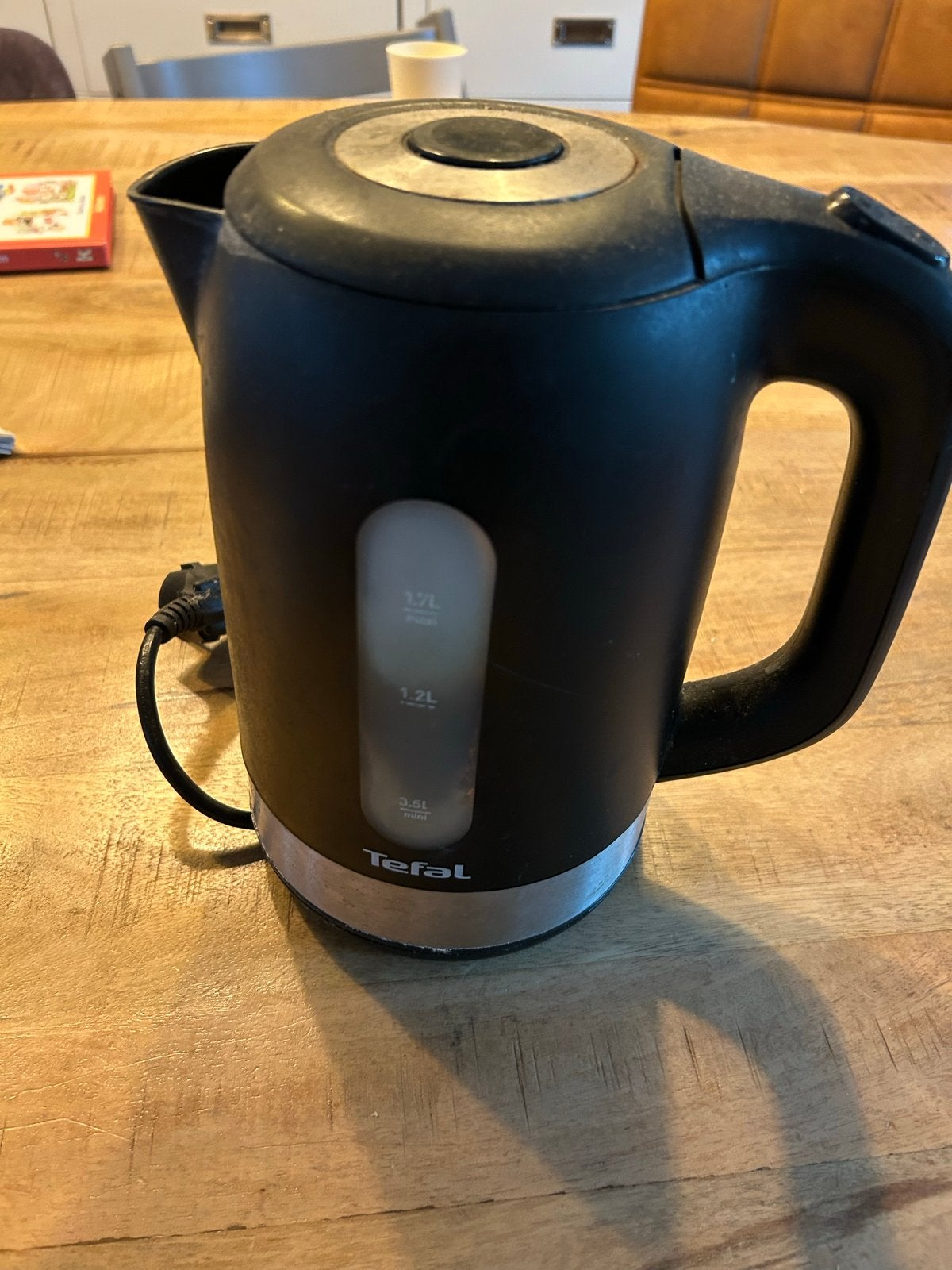 Tefal KO330 Waterkoker - Zwart - 1.7L, 1 tot 2 liter, Ophalen of Verzenden, Gebruikt, Draadloos