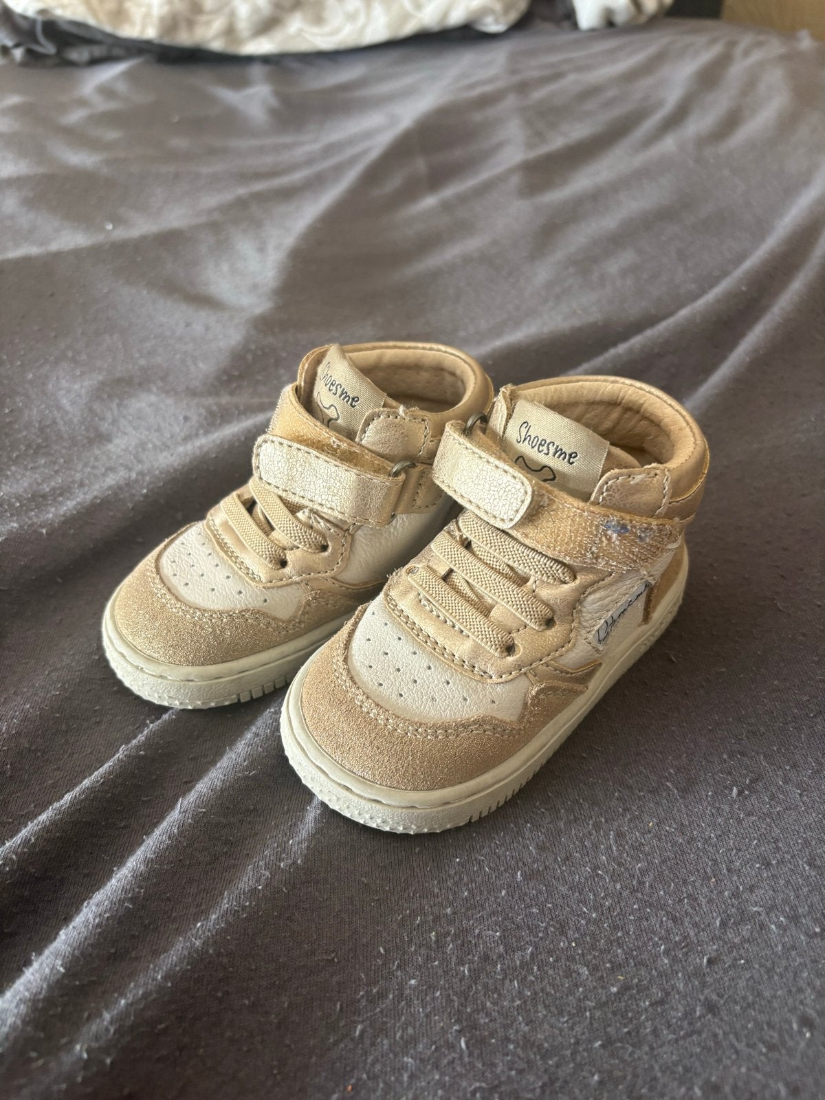 Shoesme babyschoenen maat 20 - Goud/Wit, Ophalen of Verzenden, Zo goed als nieuw, Jongen of Meisje, Schoenen