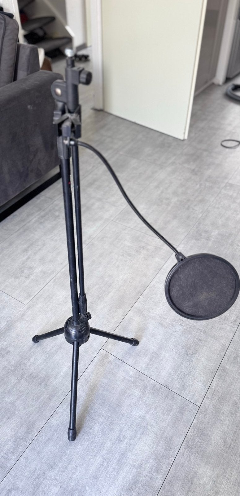 Microfoonstandaard met popfilter - Proel, Ophalen of Verzenden, Gebruikt, Overige typen