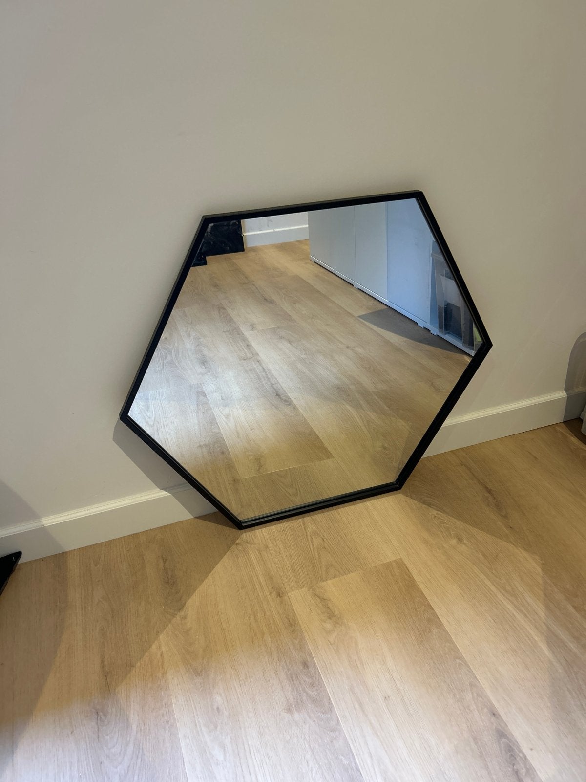 Zeshoekige Spiegel, Huis en Inrichting, Woonaccessoires | Spiegels, Ophalen, Zo goed als nieuw, Minder dan 100 cm, Overige vormen