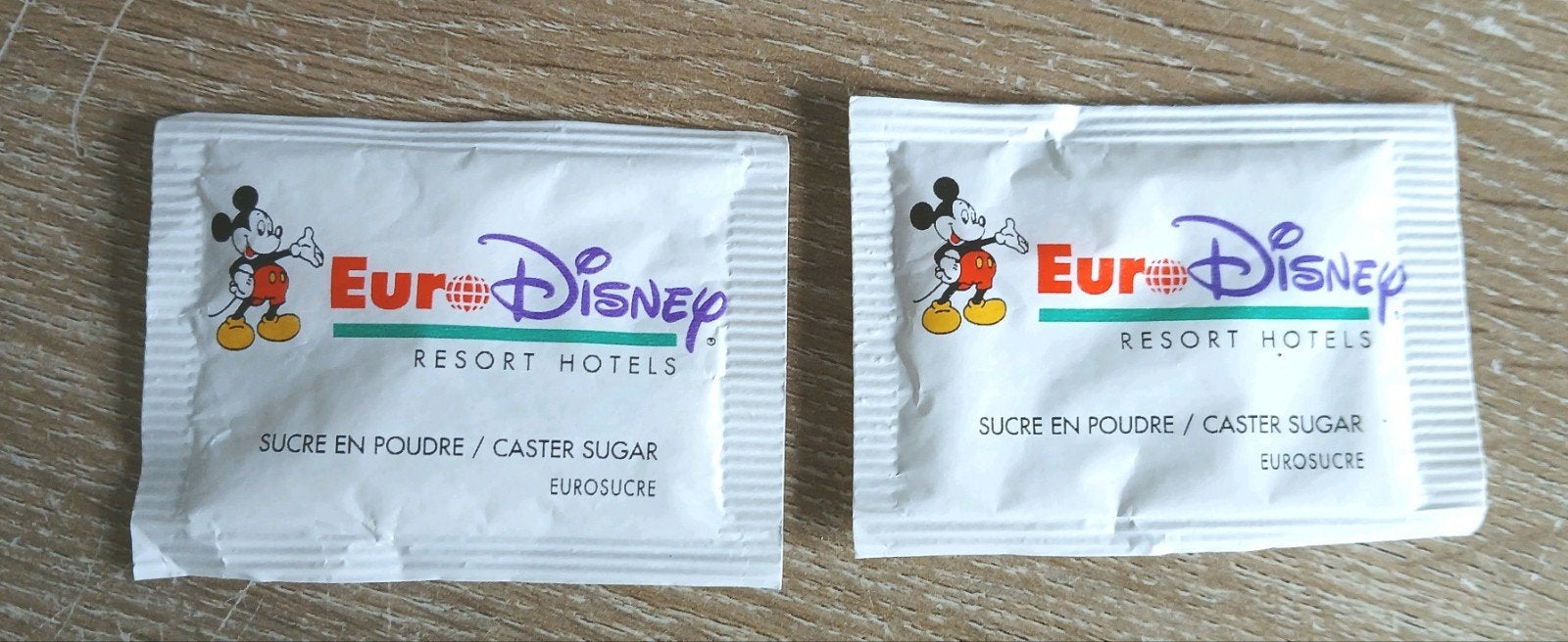 jaren 90 suikerzakjes euro disney resort hotels Parijs, Verzamelen, Ophalen of Verzenden, Overige figuren, Nieuw, Overige typen