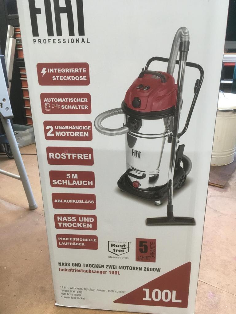 FIAT Professional Nat- en Droogzuiger 2800W 100L, Nieuw, Ophalen of Verzenden, 2000 watt of meer, Waterstofzuiger