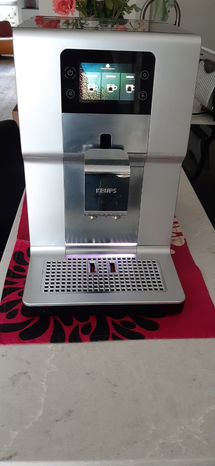 Krups espresso apparaat EA875E Intuition Preference (Chrome), Ophalen, Niet werkend, Koffiemachine, Gemalen koffie