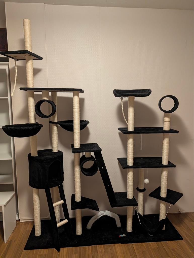 Krabmeubel xxl zwart krabpaal, Dieren en Toebehoren, Ophalen