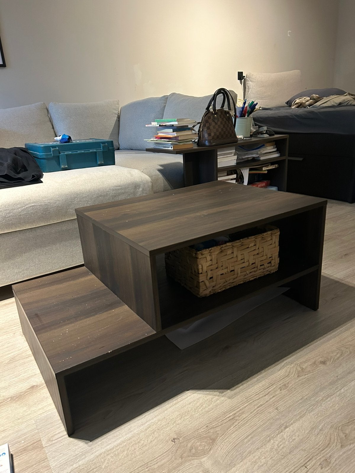 IKEA TOFTERYD salontafel – donkerbruin, Huis en Inrichting, Ophalen, 100 tot 150 cm, 50 tot 100 cm, Zo goed als nieuw