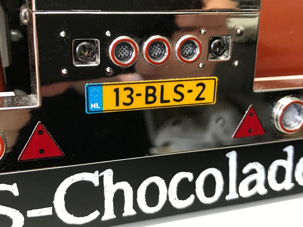 Kentekenplaat stickers in 1/14 voor Tamiya RC Truck, Elektro, Schaal 1:14, Nieuw, Ophalen of Verzenden