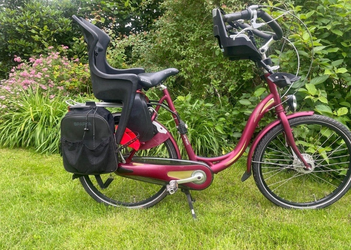 Sparta Trendy Amazone mamafiets met zitjes, Fietsen en Brommers, Fietsen | Dames | Damesfietsen, Ophalen, Gebruikt, Sparta