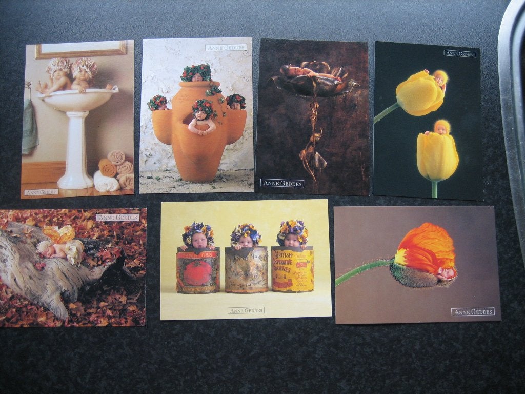 ANNE GEDDES 7 kaarten diverse thema's 1999, Verzamelen, Ophalen of Verzenden, 1980 tot heden, Kinderen