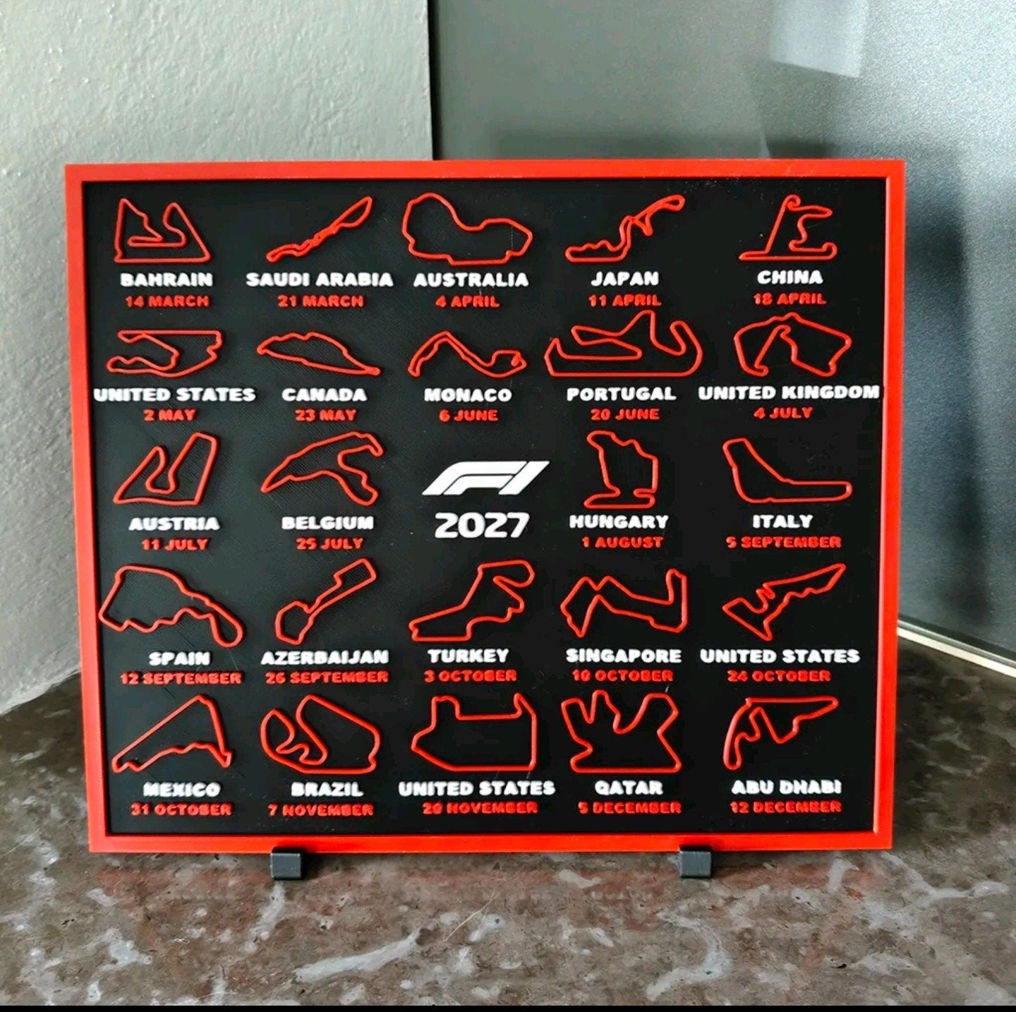 F1 Schilderij 2027 - Ideaal voor de F1-fan of verzamelaar, Ophalen of Verzenden, Zo goed als nieuw, Minder dan 50 cm, Schilderij