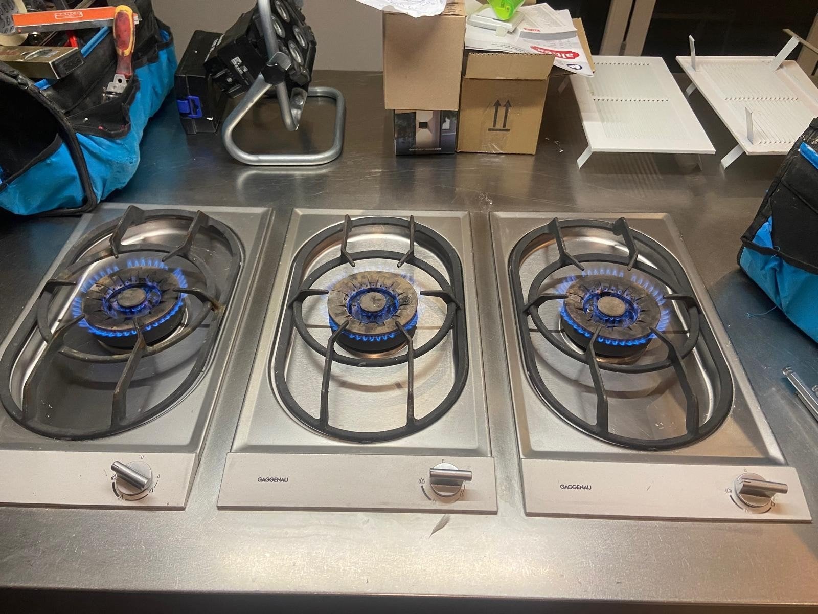 3 Gaggenau VG231231 gas kookplaten, Ophalen, Gebruikt, 3 kookzones of minder, Inbouw