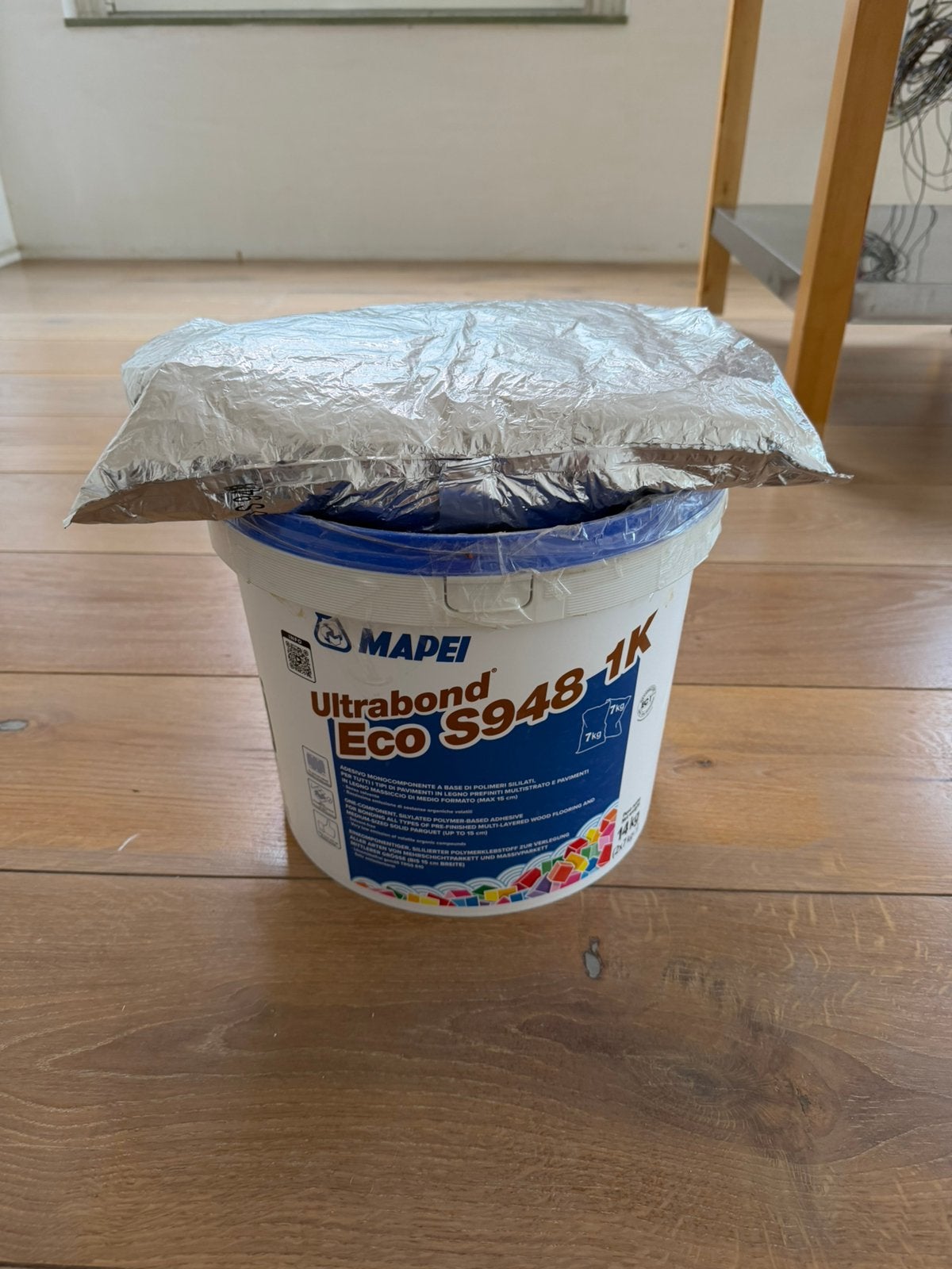 Mapei Ultrabond Eco S948 parket lijm vloer verwarming, Ophalen, 30 cm of meer, Nieuw, 10 m² of meer
