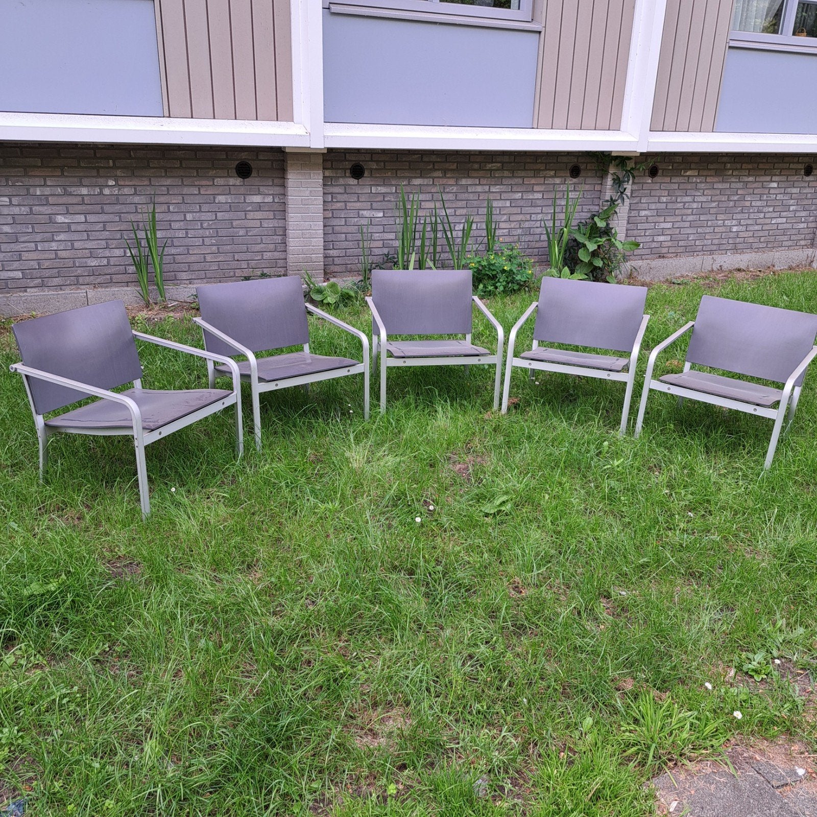Thonet tuinstoelen, Ophalen, Gebruikt, Kunststof, 2 zitplaatsen