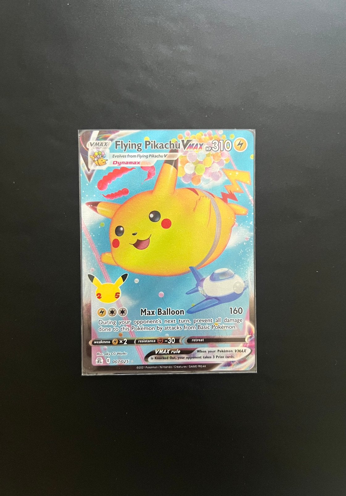 Pokemon kaart, Flying Pikachu Vmax, Ophalen of Verzenden, Nieuw, Losse kaart