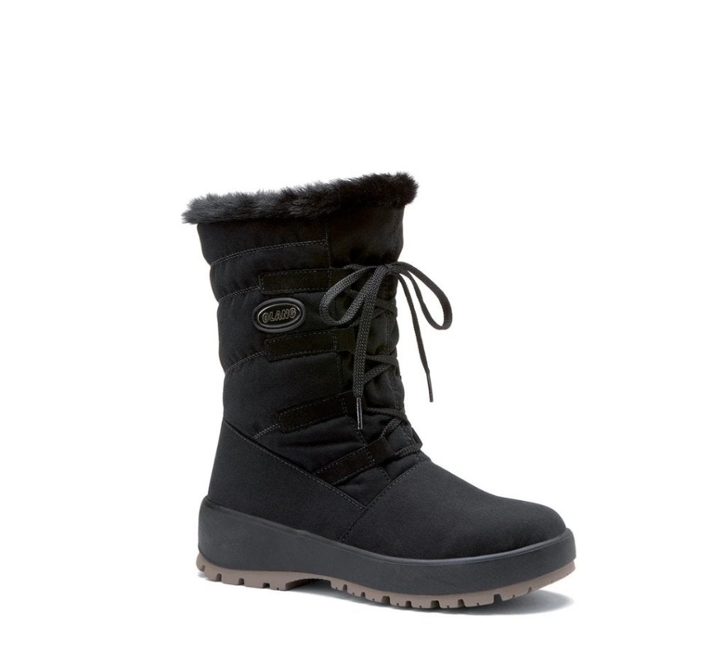 Snowboots Olang Nora zwart maat 39 met uitklapbare spikes, Overige typen, Ophalen of Verzenden, Zo goed als nieuw, Maat 38/40 (M)