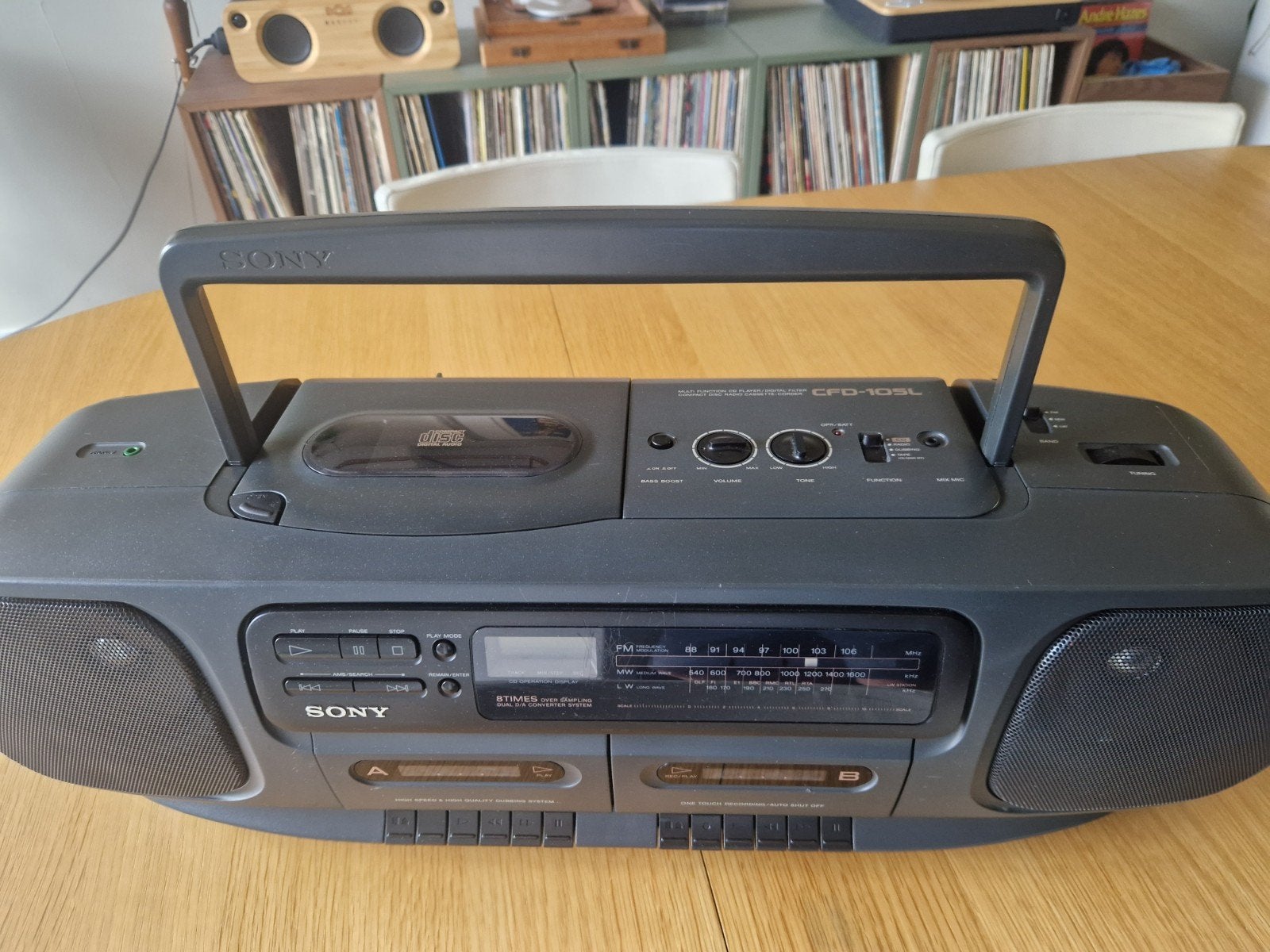 Sony CFD-105L Boombox, Radio, CD-speler en cassettedeck, Ophalen of Verzenden, Gebruikt, Radio, Met cd-speler