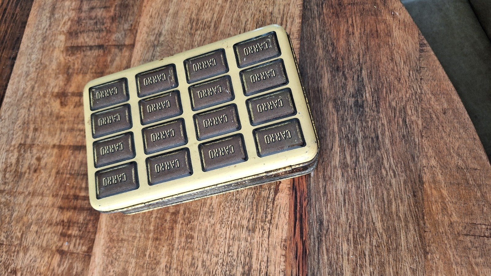 Vintage blikken doos Carro chocolade N.V. Cacao & Chocolade, Ophalen of Verzenden
