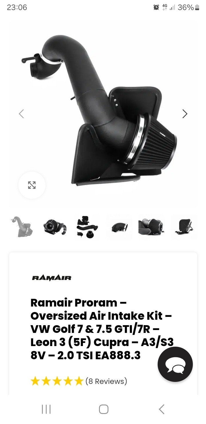 Ramair Proram Oversized Air Intake Kit 2.0 TSI, Ophalen of Verzenden