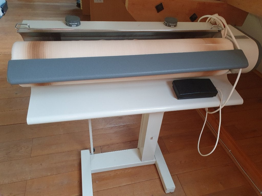 Strijkmachine, Ophalen, Gebruikt, Strijkijzer met snoer