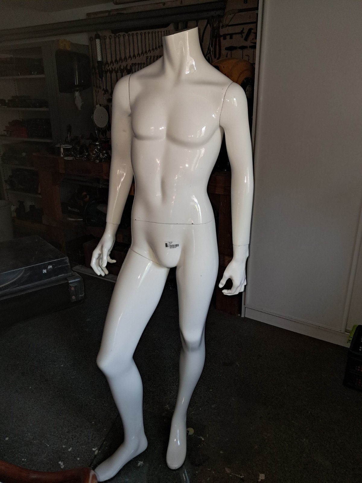 Witte paspop - Mannequin zonder hoofd, Ophalen