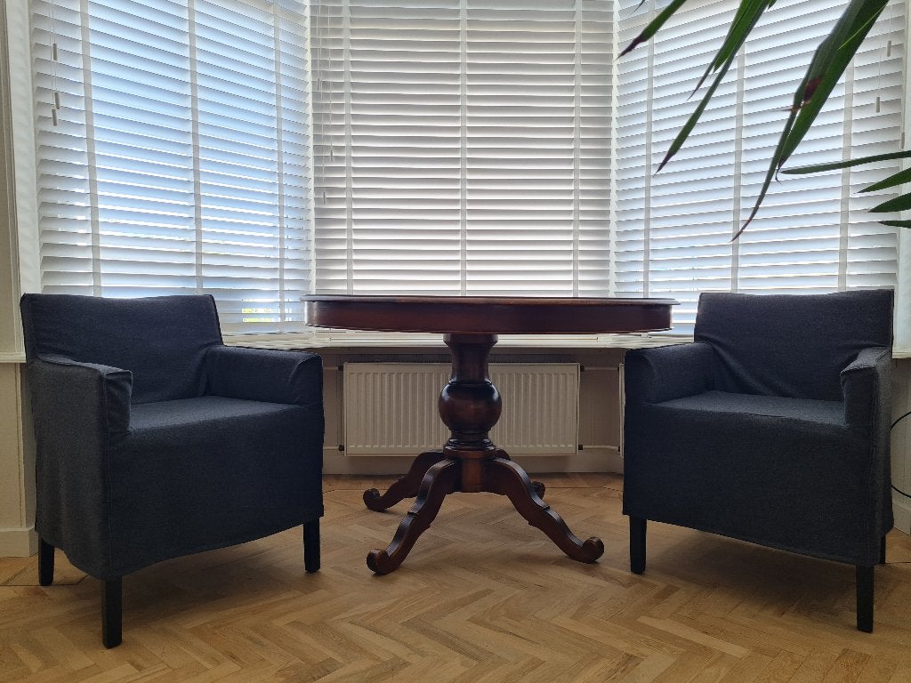 Ronde Biedermeier eettafel - Ø1.20m, Ophalen