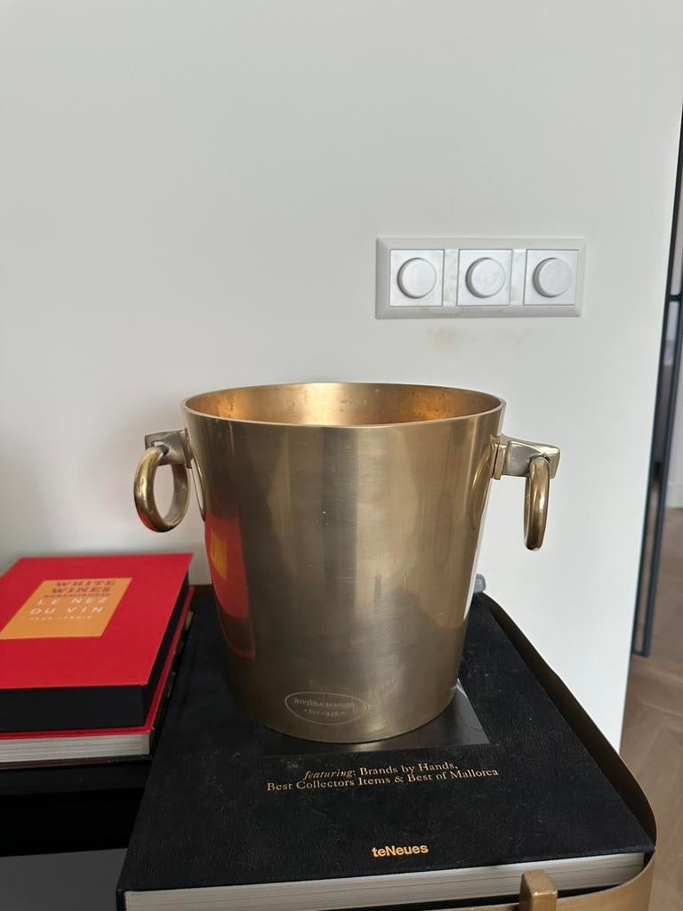Champagne koeler goud Riviera Maison, Ophalen, Zo goed als nieuw, Minder dan 5 flessen, Metaal
