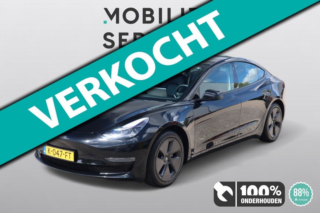 Tesla Model 3 Long Range AWD 75 kWh SOH88% Pano Clima Cruise, Gebruikt, Zwart, 84 €/maand, 1819 kg