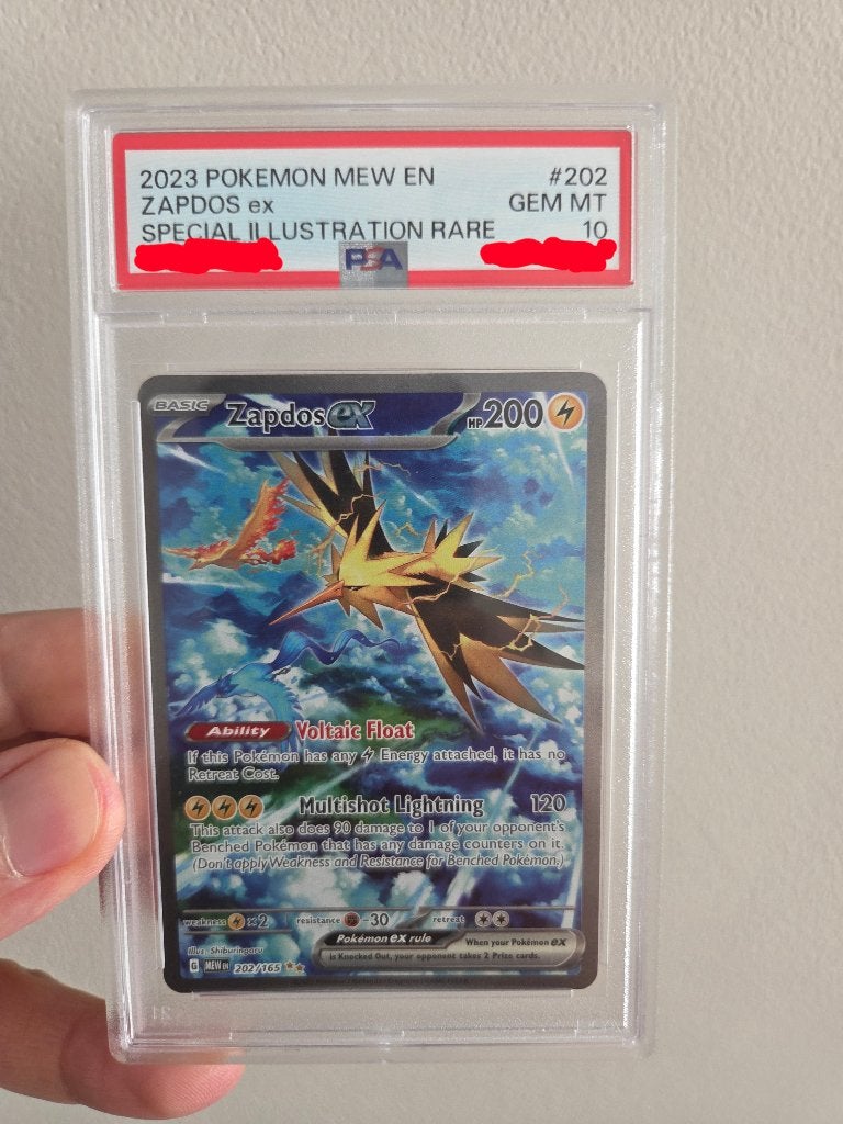 Zapdos 202 PSA 10 Special Illustration Rare 151, Ophalen of Verzenden, Zo goed als nieuw, Losse kaart