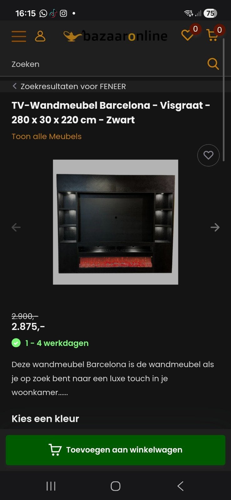 Zeer stevig tv meubel met openhaard., Ophalen of Verzenden, Zo goed als nieuw, 25 tot 50 cm, Minder dan 100 cm