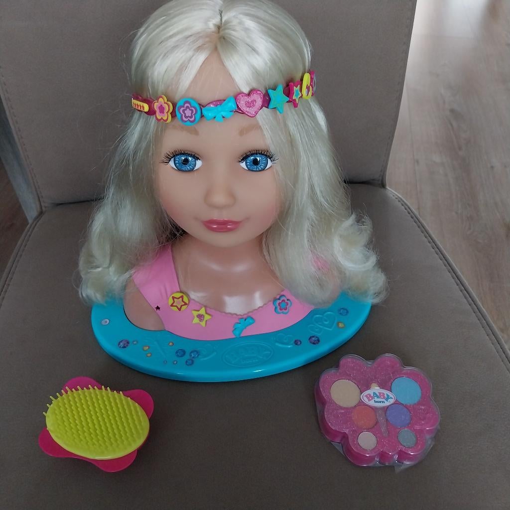 Baby Born stylinghoofd ZGAN, Ophalen of Verzenden, Zo goed als nieuw, Babypop