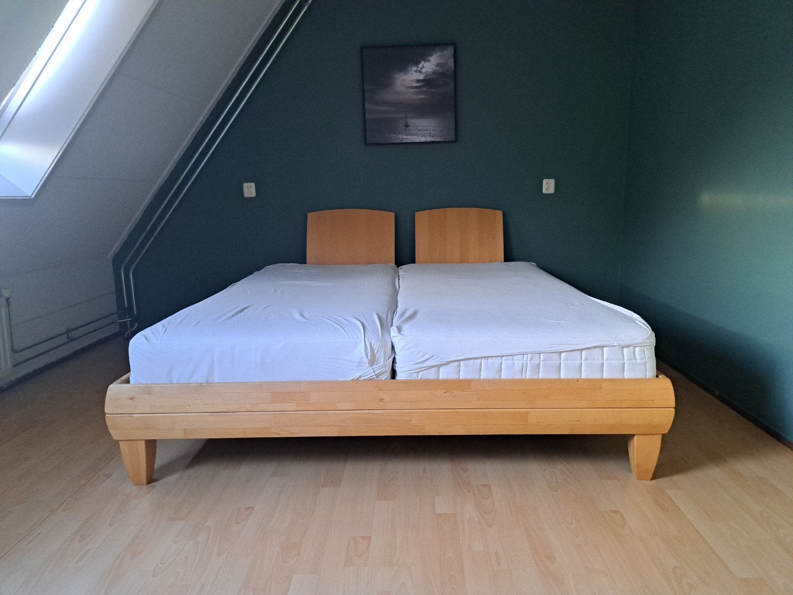 Lits-jumeaux verstelbare bodem 180 x 200, Huis en Inrichting, Slaapkamer | Bedden, Ophalen, Verstelbaar, Tweepersoons, 180 cm