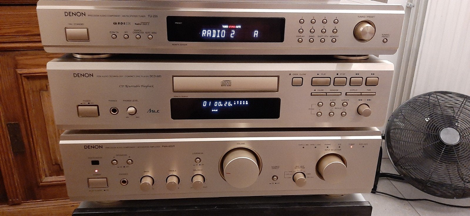 Prachtig setje Denon PMA-655R.Champagne kleur, Ophalen of Verzenden, Denon