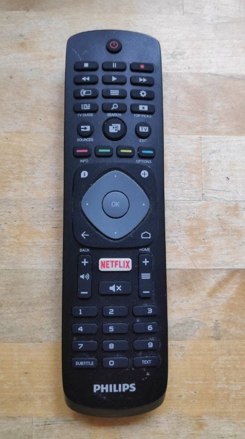 Philips TV afstandsbediening met Netflix-knop, Ophalen of Verzenden, Gebruikt, Origineel, Tv