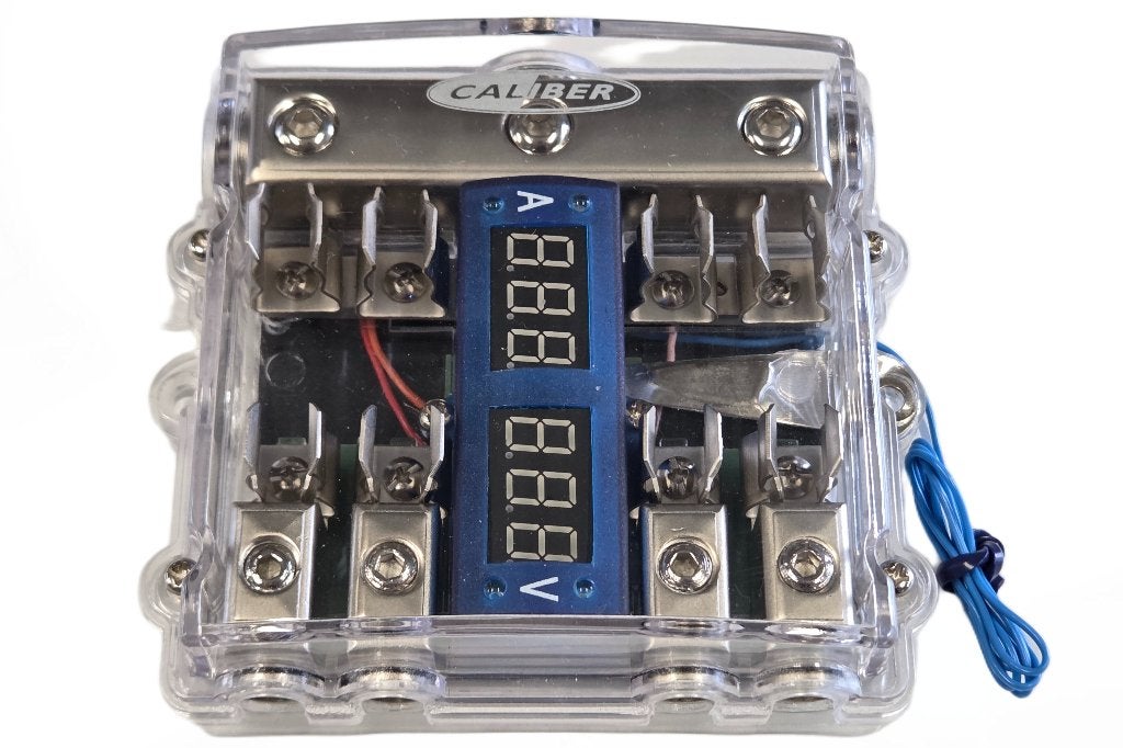Caliber gezekerde verdeelblok met digitale LED voltmeter, ., Nieuw, Ophalen of Verzenden, .