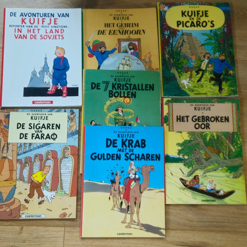 Kuifje Stripboeken Collectie - 6 Delen, Gelezen, Ophalen of Verzenden, Meerdere stripboeken, Hergé