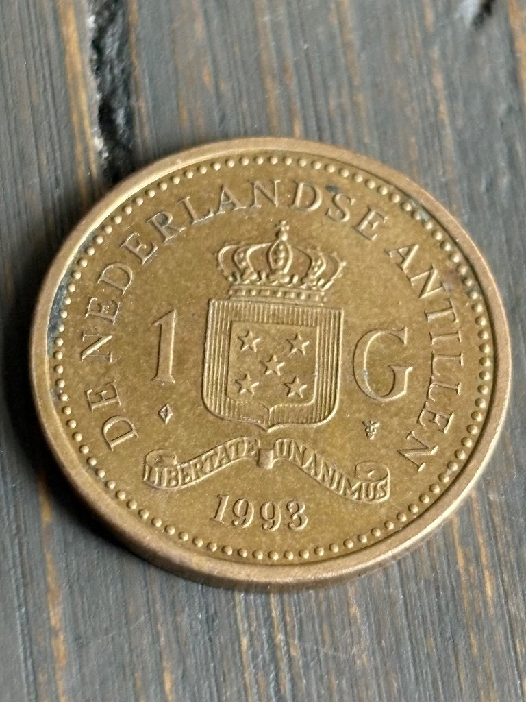 1 Gulden 1993 nederlandse antillen, Ophalen of Verzenden, Koningin Beatrix, 1 gulden, Losse munt